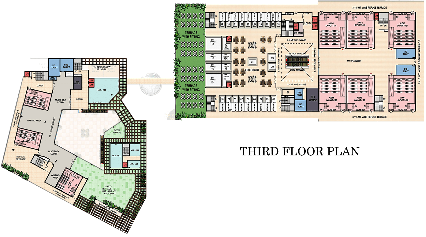 Commercial Food-Court Shops and Multiplex-Cinema in Raj Nagar Extension Ghaziabad at Himalaya City Center